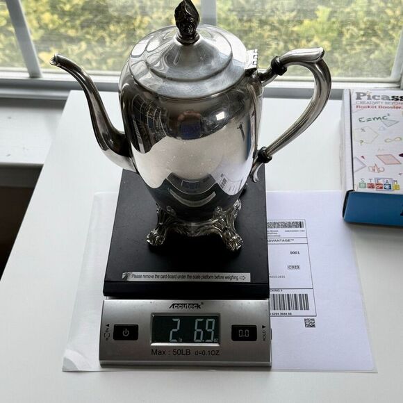 F B Rogers Silver Co. Silver Plated Vintage 19th Century Tea Pot #2670 - Picture 13 of 13